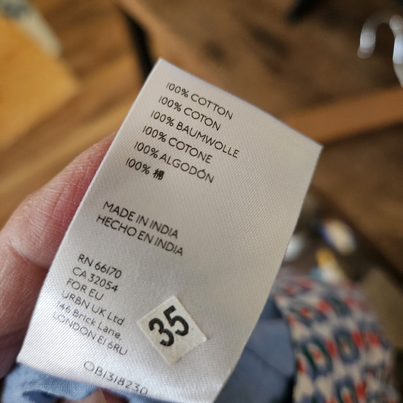 Anthropologie Maeve Pleated Mini Skirt Green Motif Geometric Print Bohemian - Picture 11 of 11